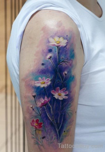 Watercolor Daisy Tattoo-TB1114