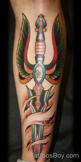 Winged Dagger Tattoo-TB12100