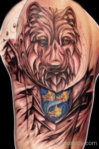 Wolf And Armor Tattoo-TB1150