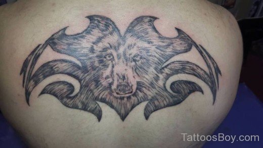 Wolf  Armor Tattoo On Back-TB1149