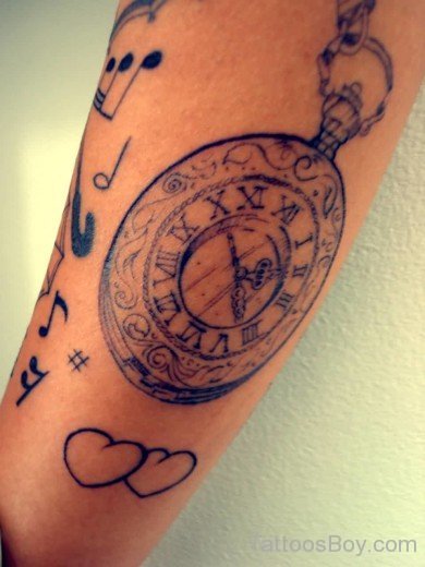 Wonderful Clock Tattoo-TB12150