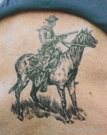 Wonderful Cowboy Horse Tattoo-TB12340