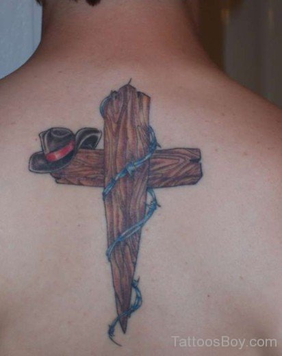 Wooden Cross Tattoo-TB12343