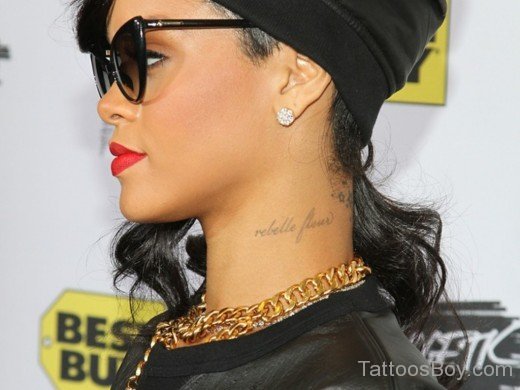 Word Tattoo On Neck-TB12107