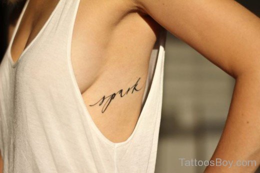 Word Tattoo On Rib-TB1239