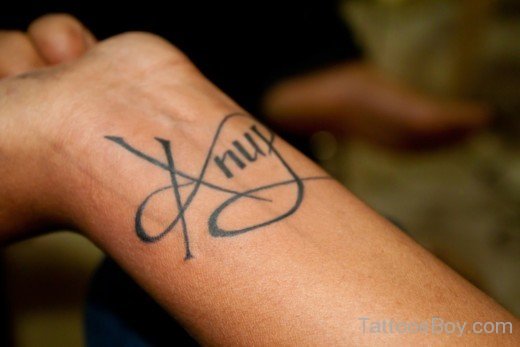 Wording Tattoo Design On Wrist-TB1242