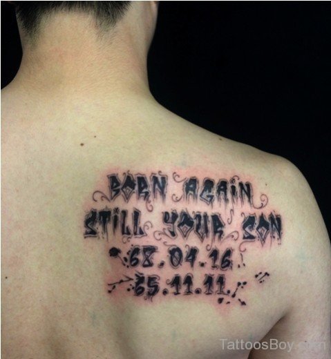 Wording Tattoo On Back-TB1259