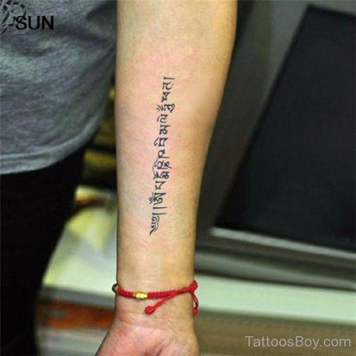 Wording Tattoo On Wrist-TB1124