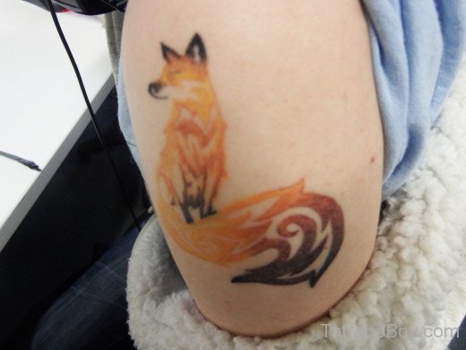 Yellow Fox Tattoo-TB12161