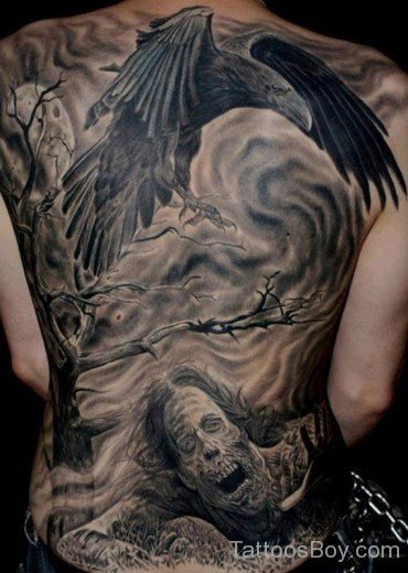 Zombie And Crow Tattoo-TB1052