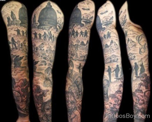 Zombie Tattoo On Full Sleeve-TB1088