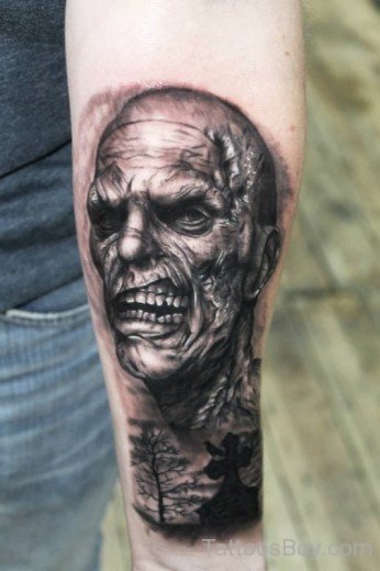 Zombie Tattoo On Wrist-TB1095