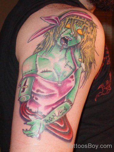 Zombie Tattoo on Shoulder14-TB1093