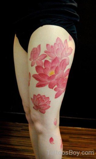 beautiful  Lotus  Flower Tattoo-TB12044