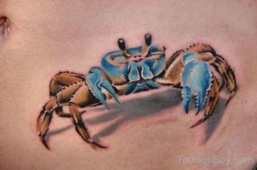 Colored Crab Tattoo