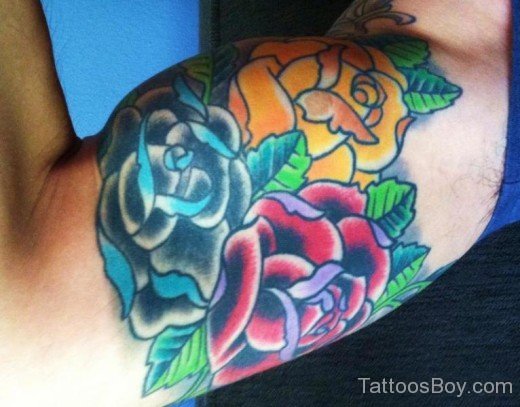 colorful  Rose Tattoo--TB120