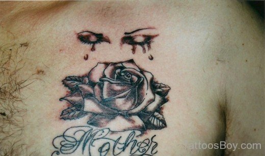 crying-eyes-n-rose-tattoo-on-chest-tb128