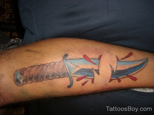 knife Dagger Tattoo-TB12066