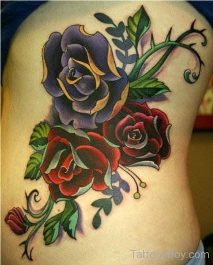 olorful Roses Tattoo Design--TB135