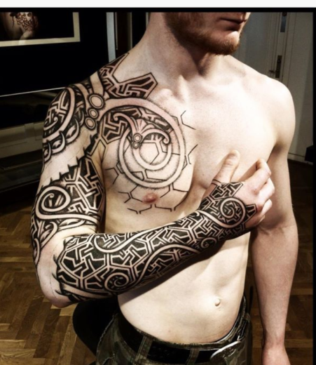 tribal Tattoo On Full Sleeve-TB1476