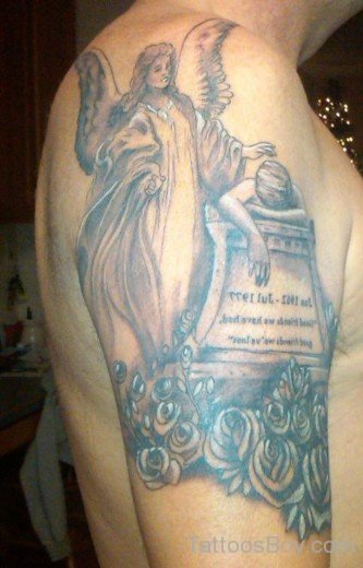 Angel Tattoo On Half Sleeve-TB1006