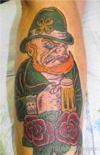 Angry Leprechaun Tattoo-TB12001