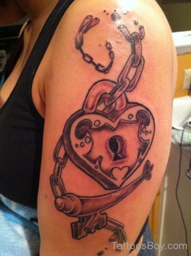 Antique Lock And  Key Tattoo-TB1001