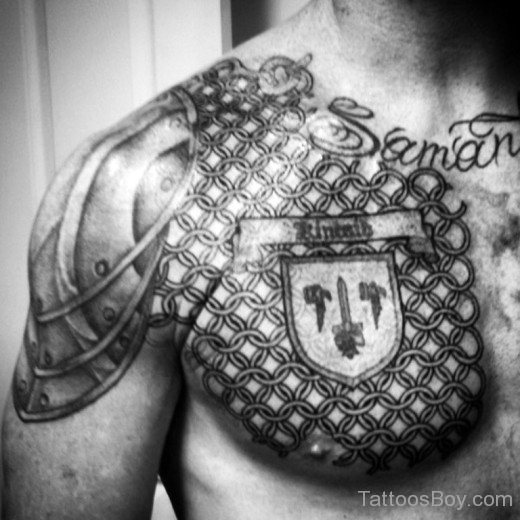 Armor Tattoo On chest-TB101