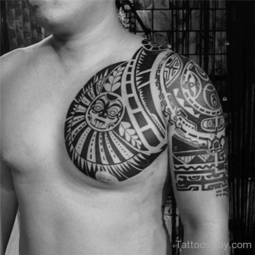 Attractive Chest Tattoo-TB103