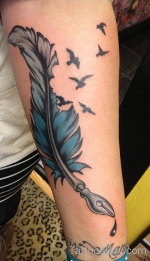 Attractive Feather Tattoo-TB1005