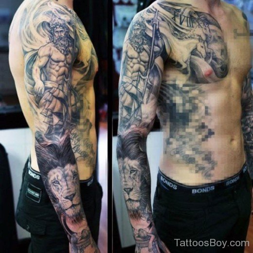 Attractive Full Sleeve Tattoo 1-TB109