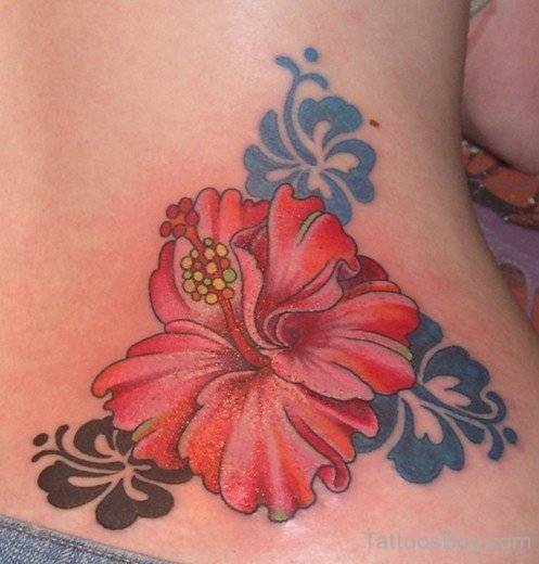 Attractive Hibiscus Tattoo Design-TB12004