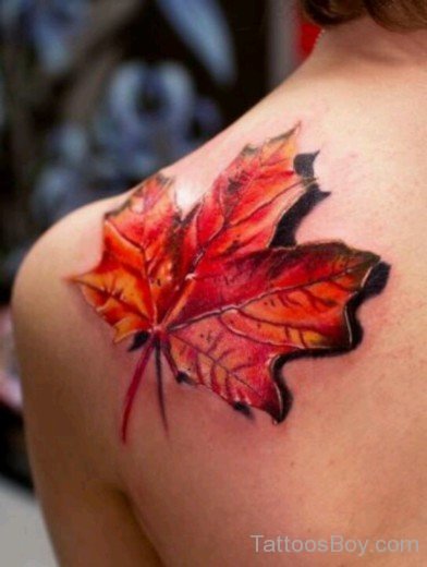 Attractive Leaf Tattoo-Tb102