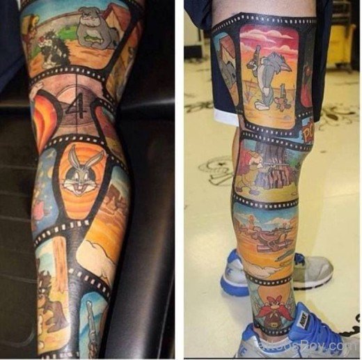 Attractive Leg Tattoo