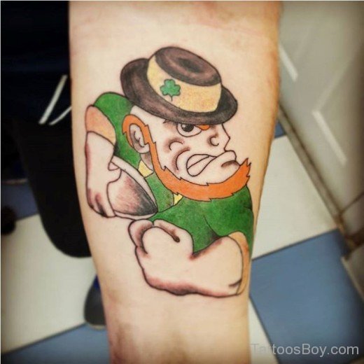 Attractive Leprechaun Tattoo Design-TB12002