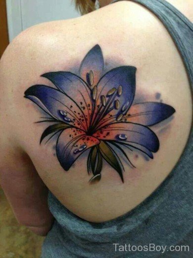Attractive  Lily Flower Tattoo-TB12001