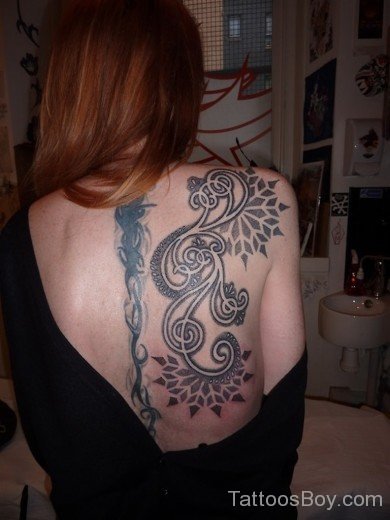 Attractive Mandala Tattoo On Back-TB104