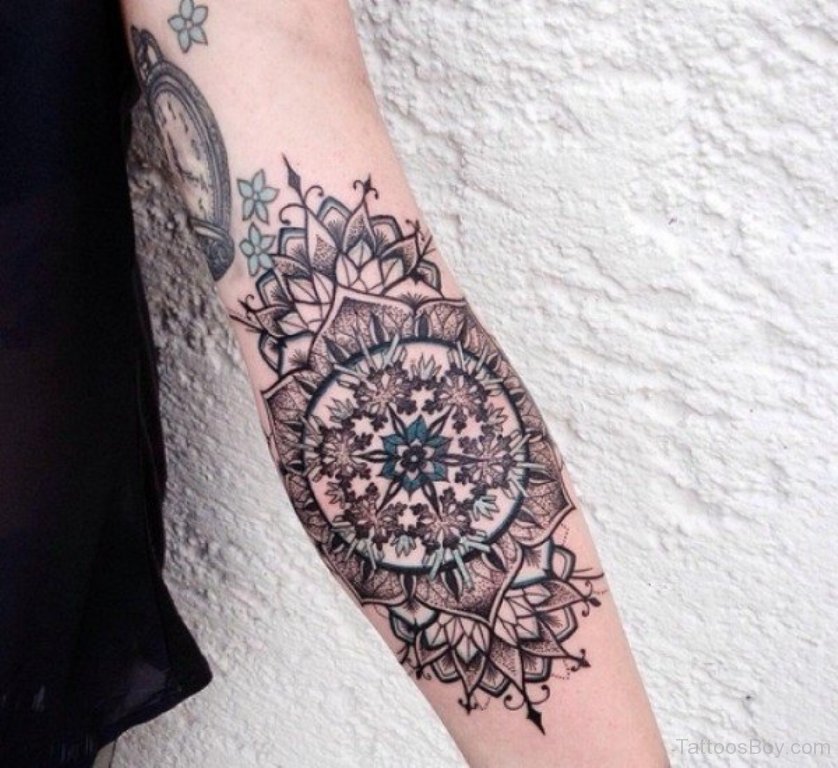 Body - Tattoo's - Colorful mandala flower on elbow by Mico -  TattooViral.com | Your Number One source for daily Tattoo designs, Ideas &  Inspiration