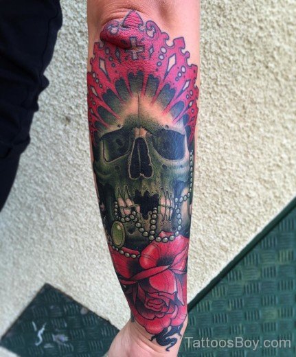 Attractive Skull Tattoo Design-TB103