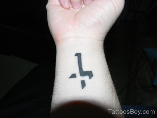 Awesome Cross Tattoo on Wrist-TB1006