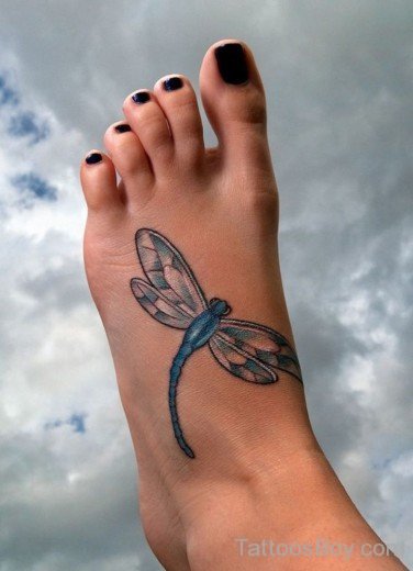 Awesome Dragon Tattoo Foot-Tb1205