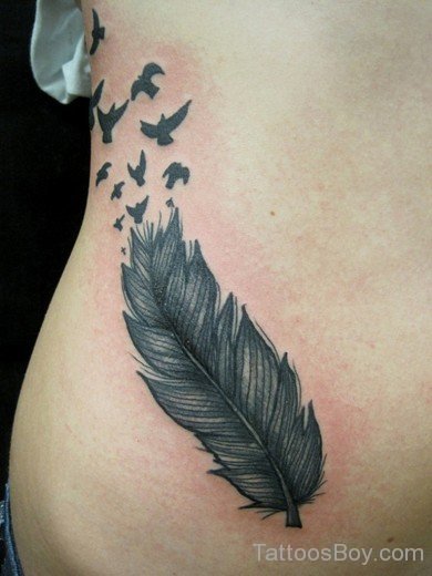 Awesome Feather Tattoo-TB1009