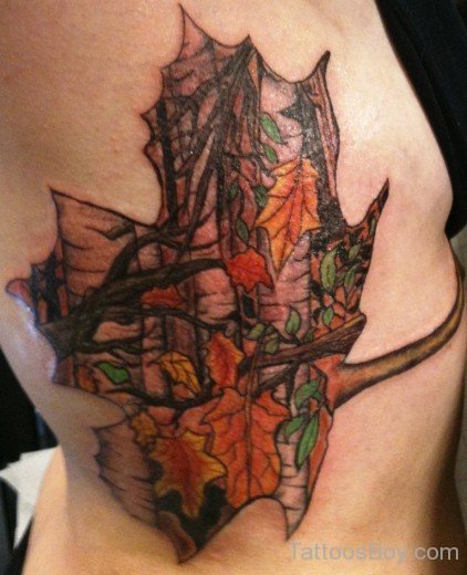 Awesome Leaf Tattoo-Tb108