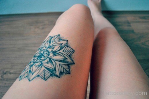 Awesome Mandala Tattoo On Thigh-TB106