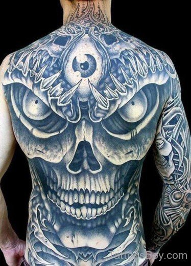 Awesome Skull Tattoo Design-TB103