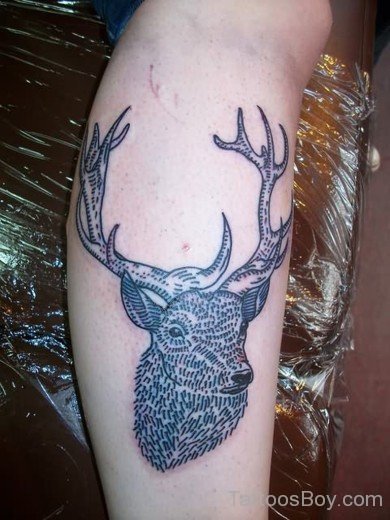 Awful  Deer Tattoo