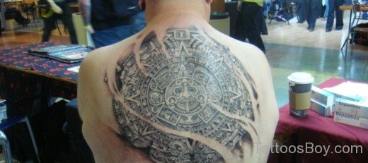 Aztec Tattoos Design On Back-TB1006