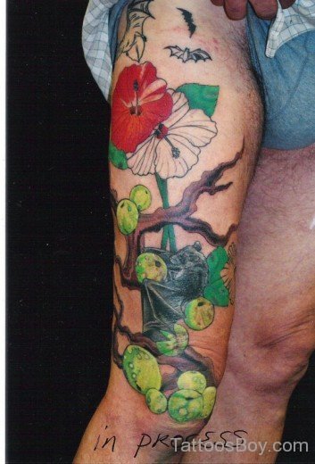 Bat & Fruit Tattoo-TB104