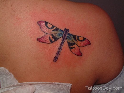 Dragonfly Tattoo On Back-Tb1210