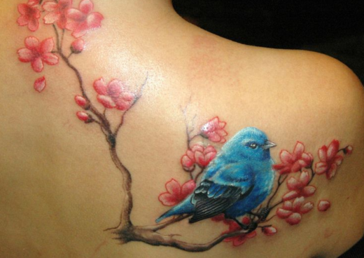 Beautiful Feminine Bird Tattoo-TB1013